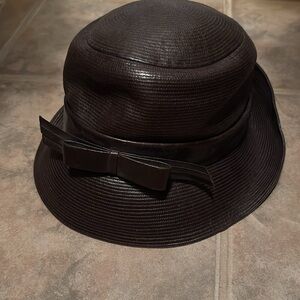 Neiman Marcus hat, brown unsure of material in beautiful shape.
